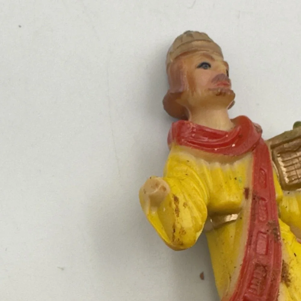Vintage Christmas Small Nativity Set Hong Kong Hard Plastic Nativity Holy Family